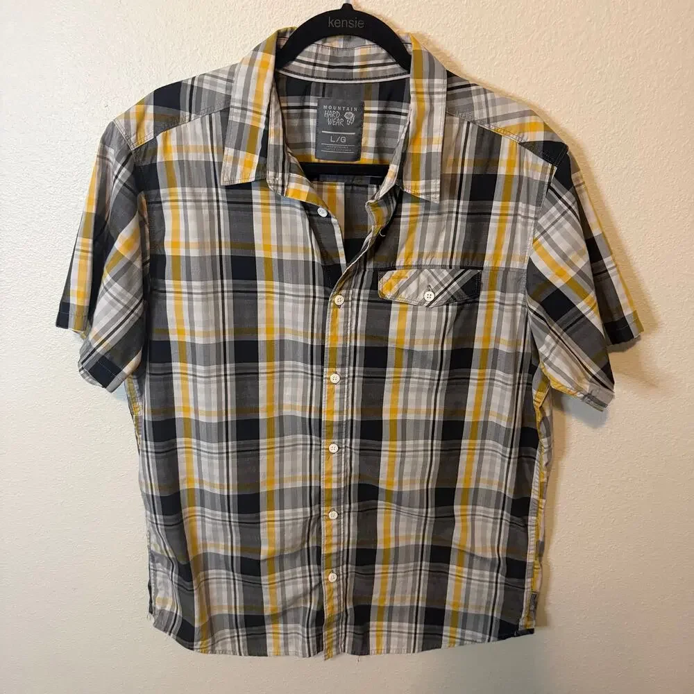 Mountain Hard Wear Men's Plaid Short Sleeve Button Down Shirt XL